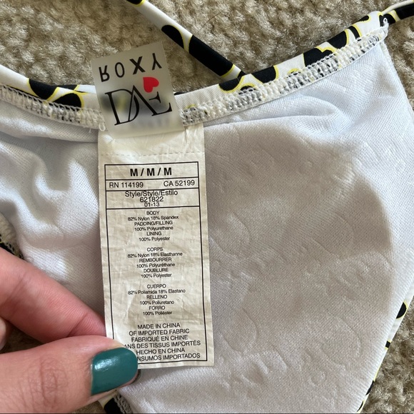 Roxy DVF crossover tri bikini top size Medium style 621822 - Picture 4 of 9